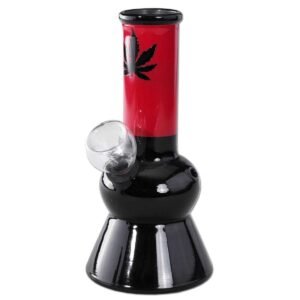Mini bong com folha de cânhamo